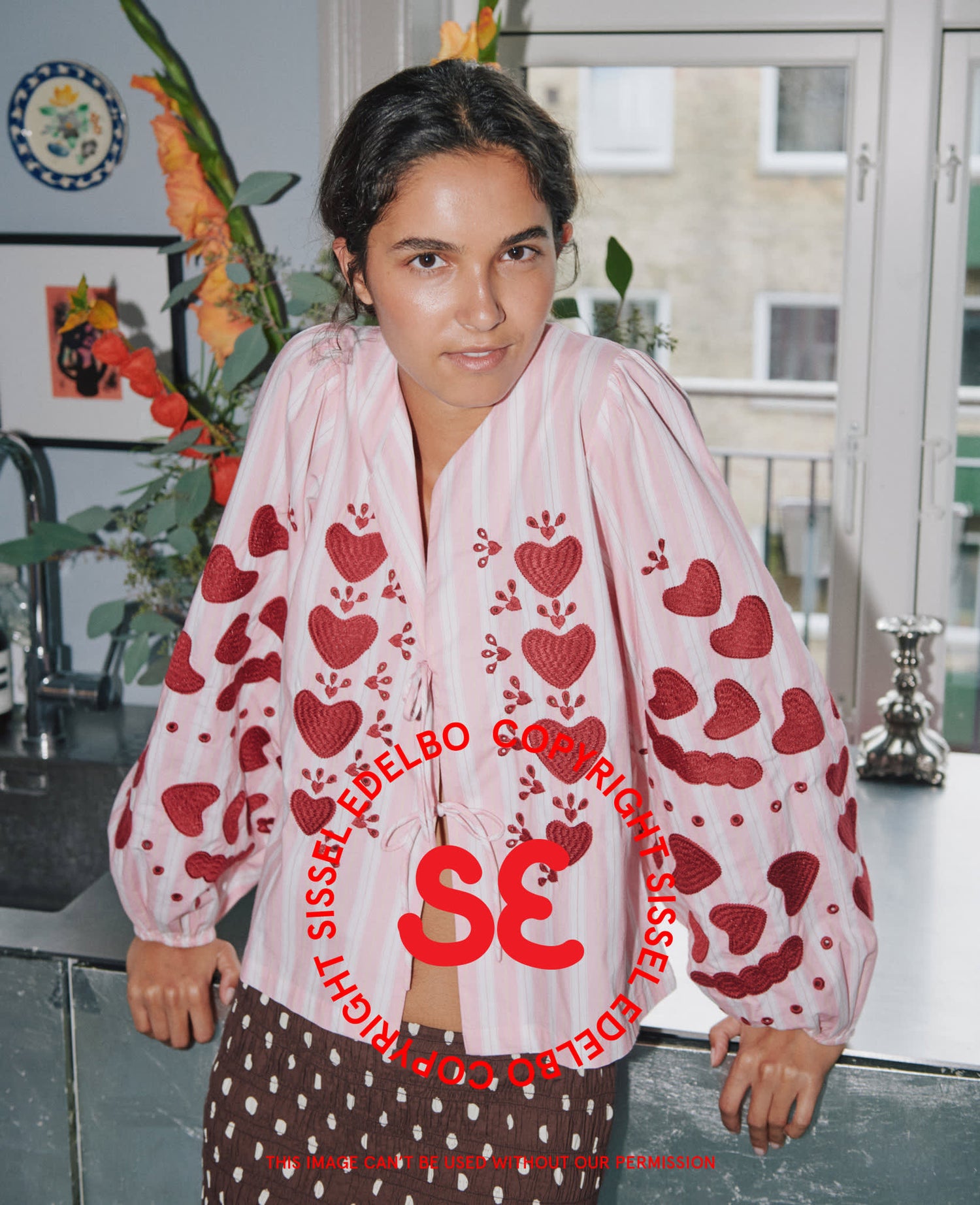 Elisabeth Top - Rose Stripes