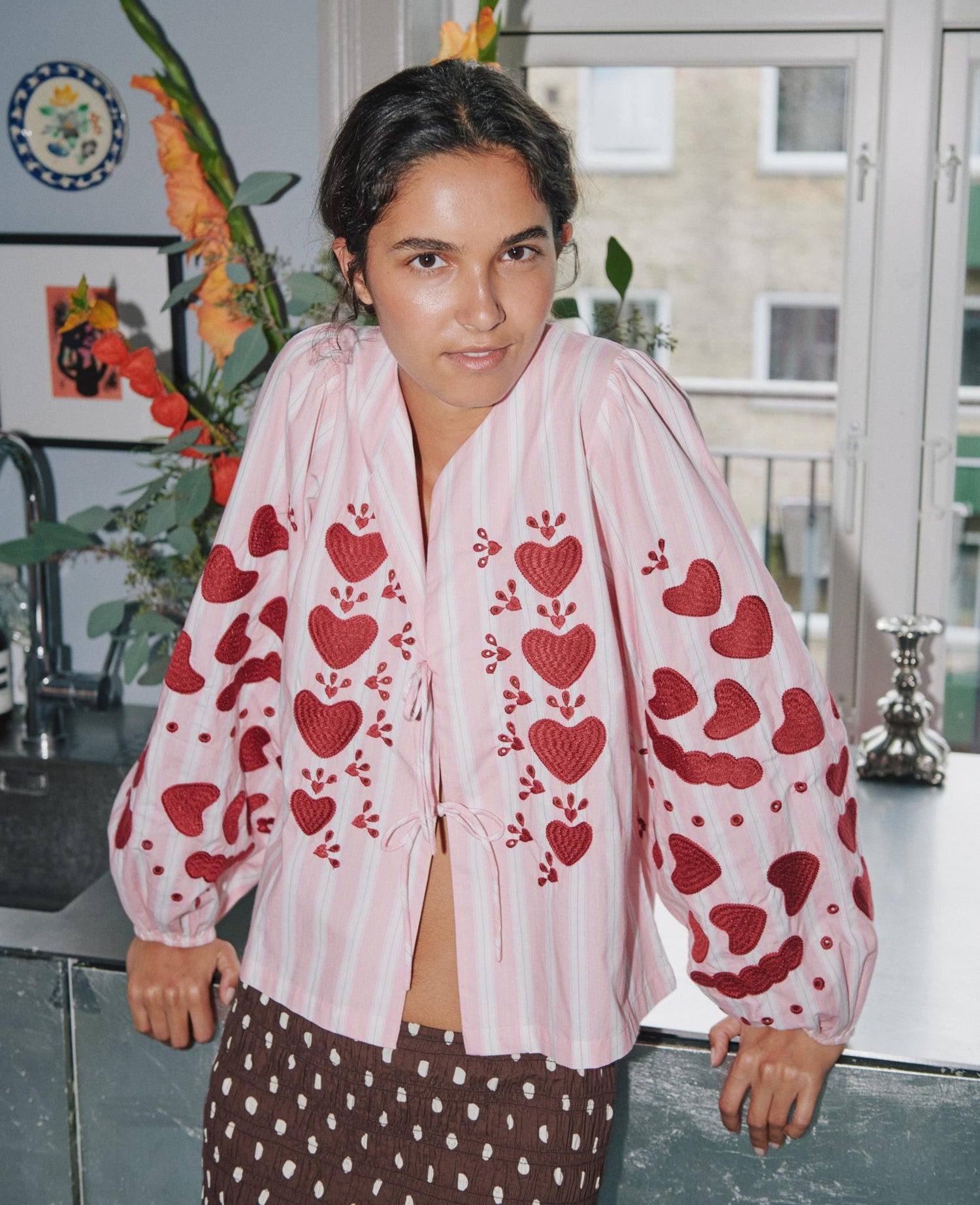 Elisabeth Top - Rose Stripes