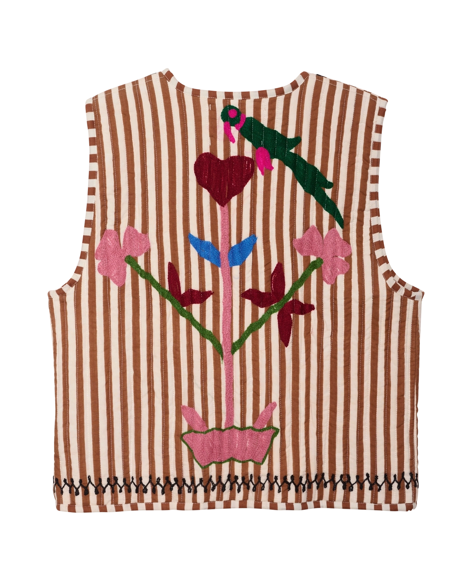Vilja Vest - Brown Stripes