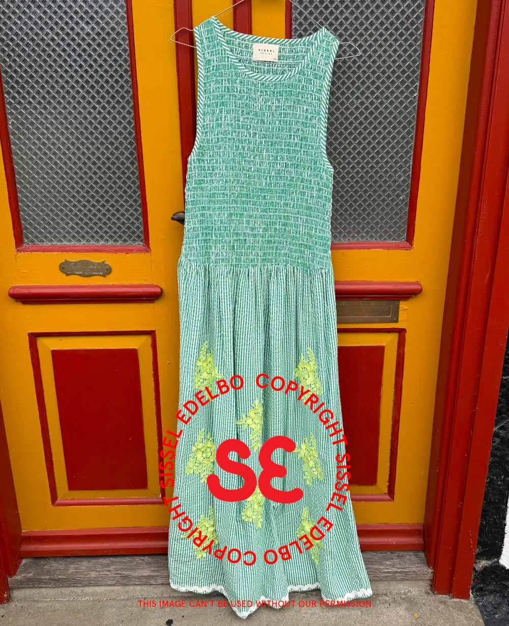 Svea Dress - Green Stripes