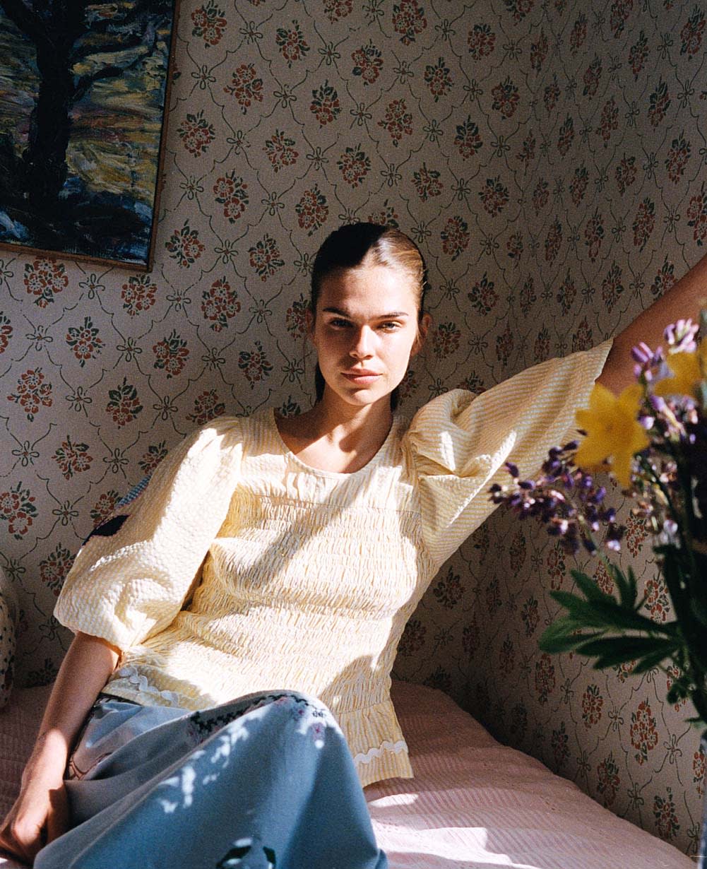 Svea Top - Yellow Stripes
