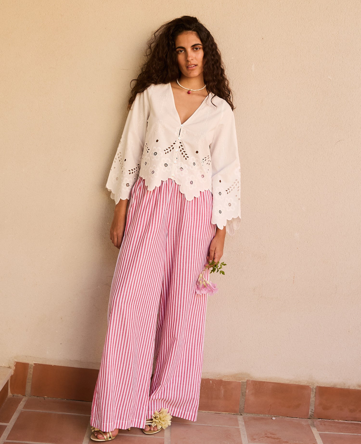 Trine Top - White Cutwork