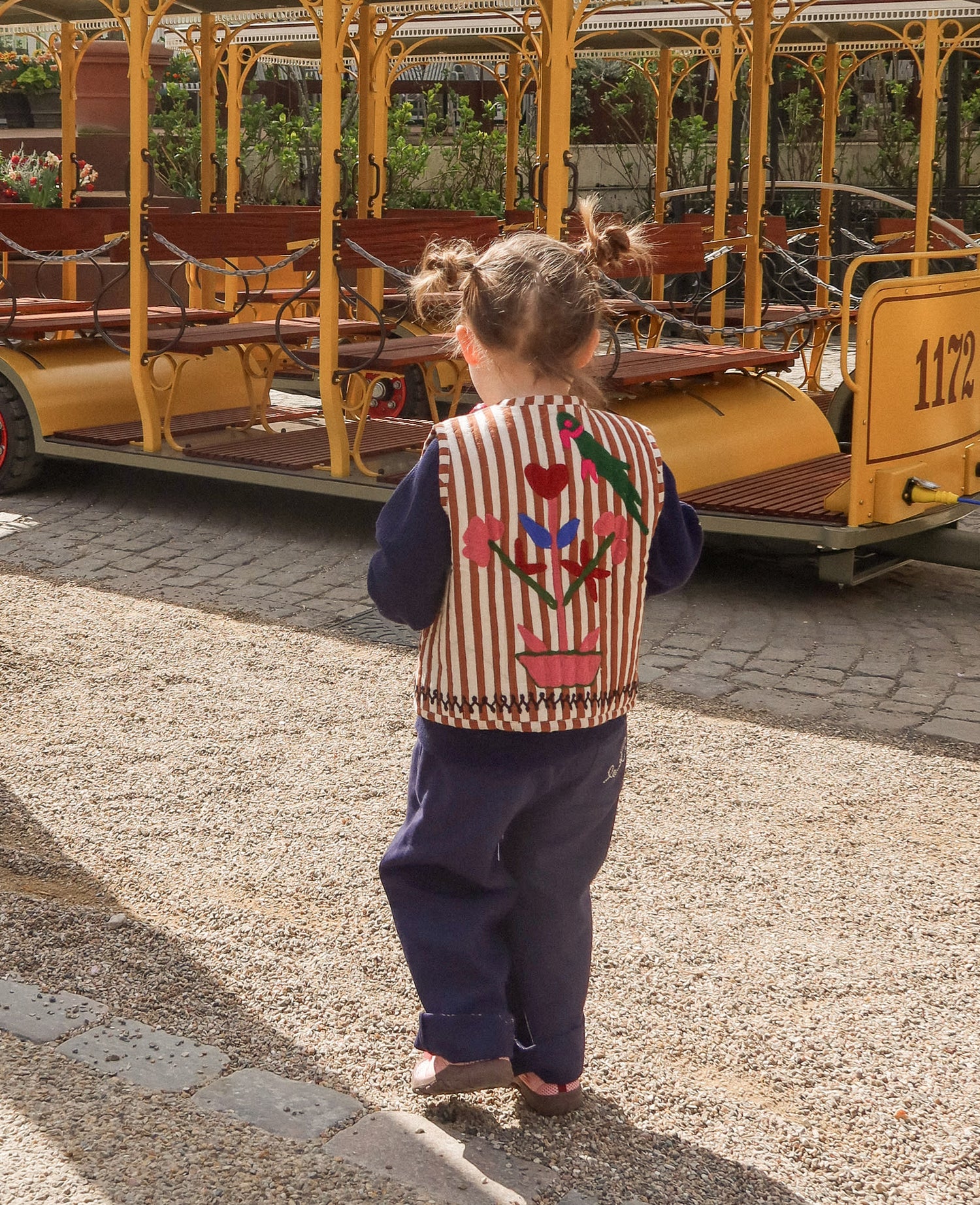 Vilja MINI Vest - Brown Stripes