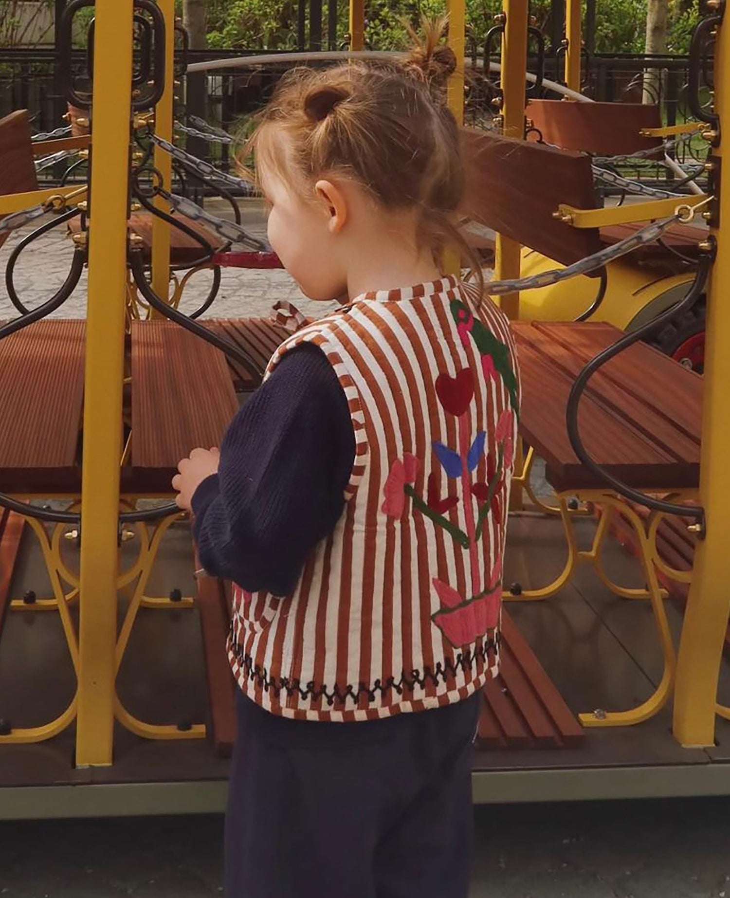 Vilja MINI Vest - Brown Stripes