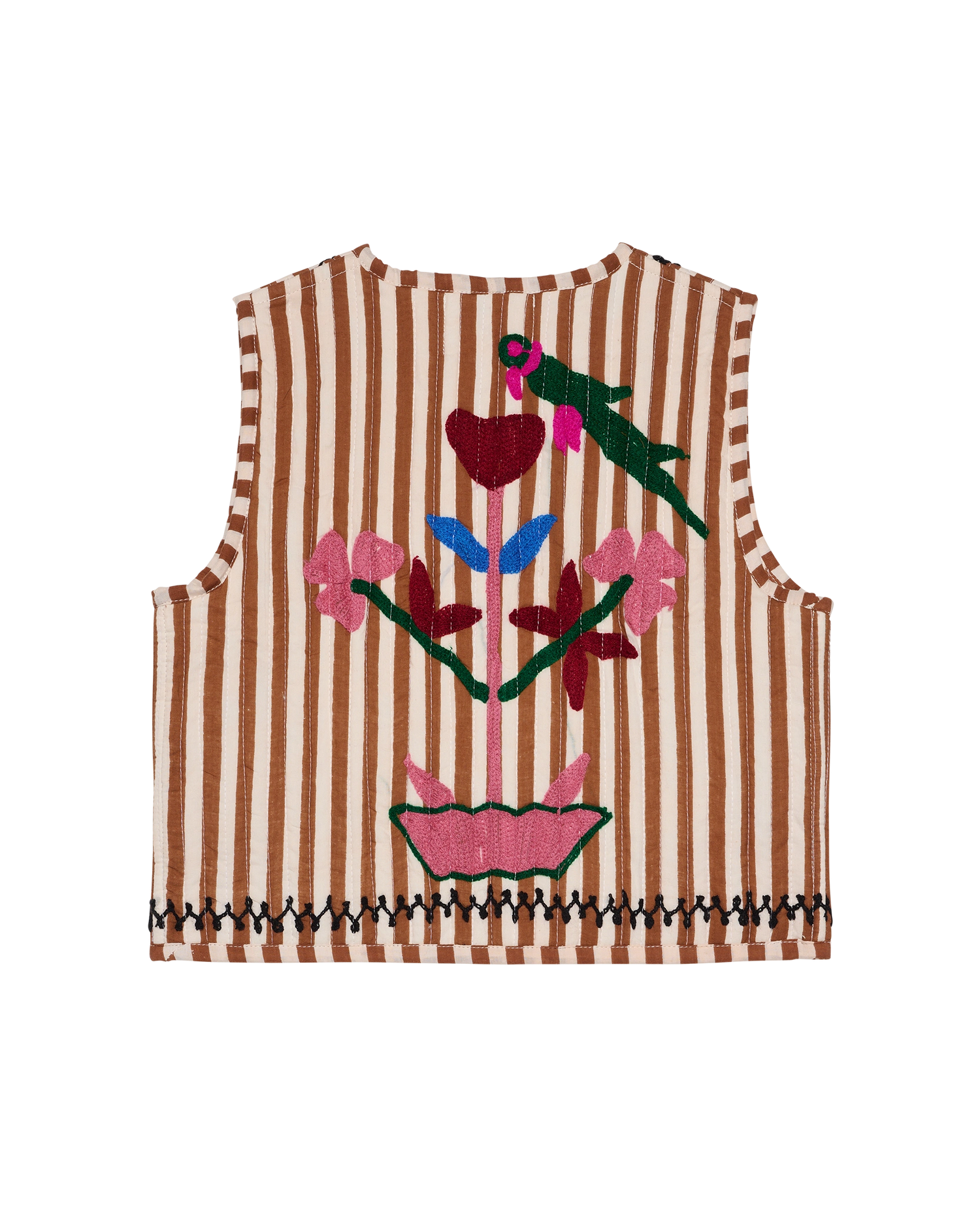 Vilja MINI Vest - Brown Stripes