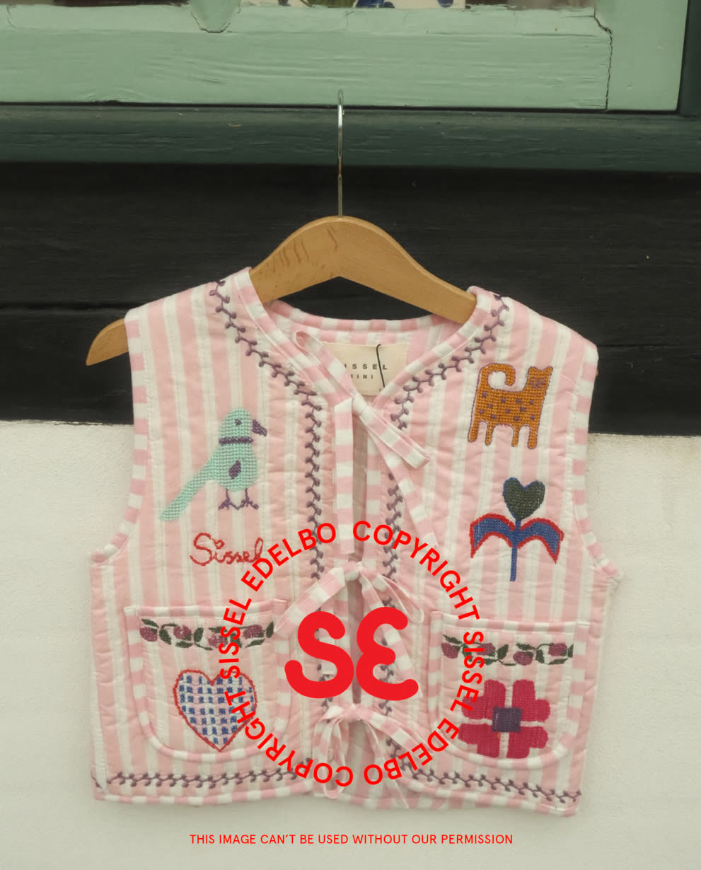 Vilja MINI Vest - Pink Stripes
