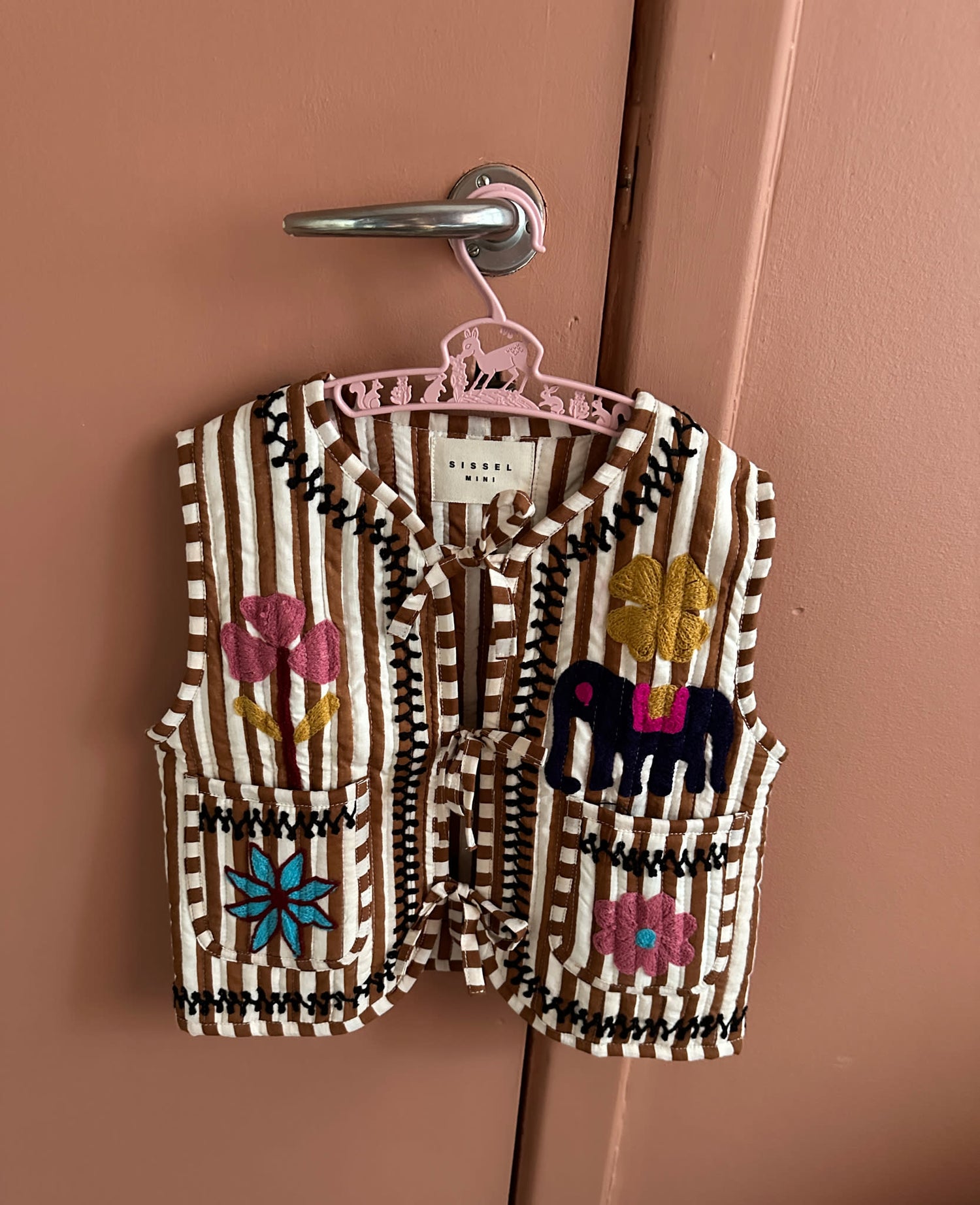 Vilja MINI Vest - Brown Stripes