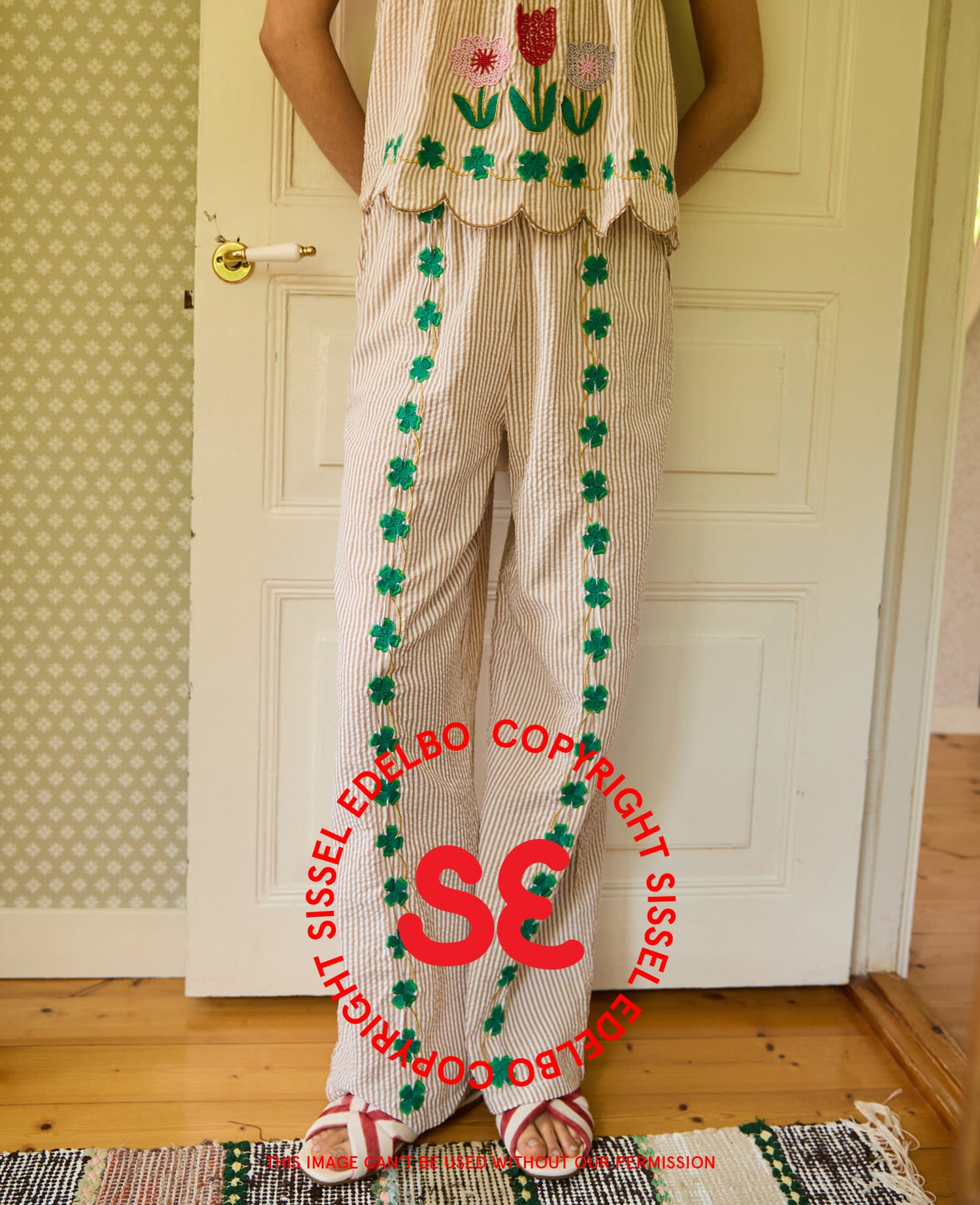 Wenke Pants - Sand Stripes