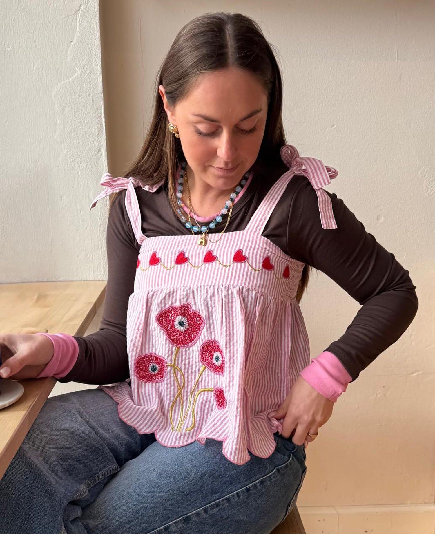 Wenke Top - Pink Stripes