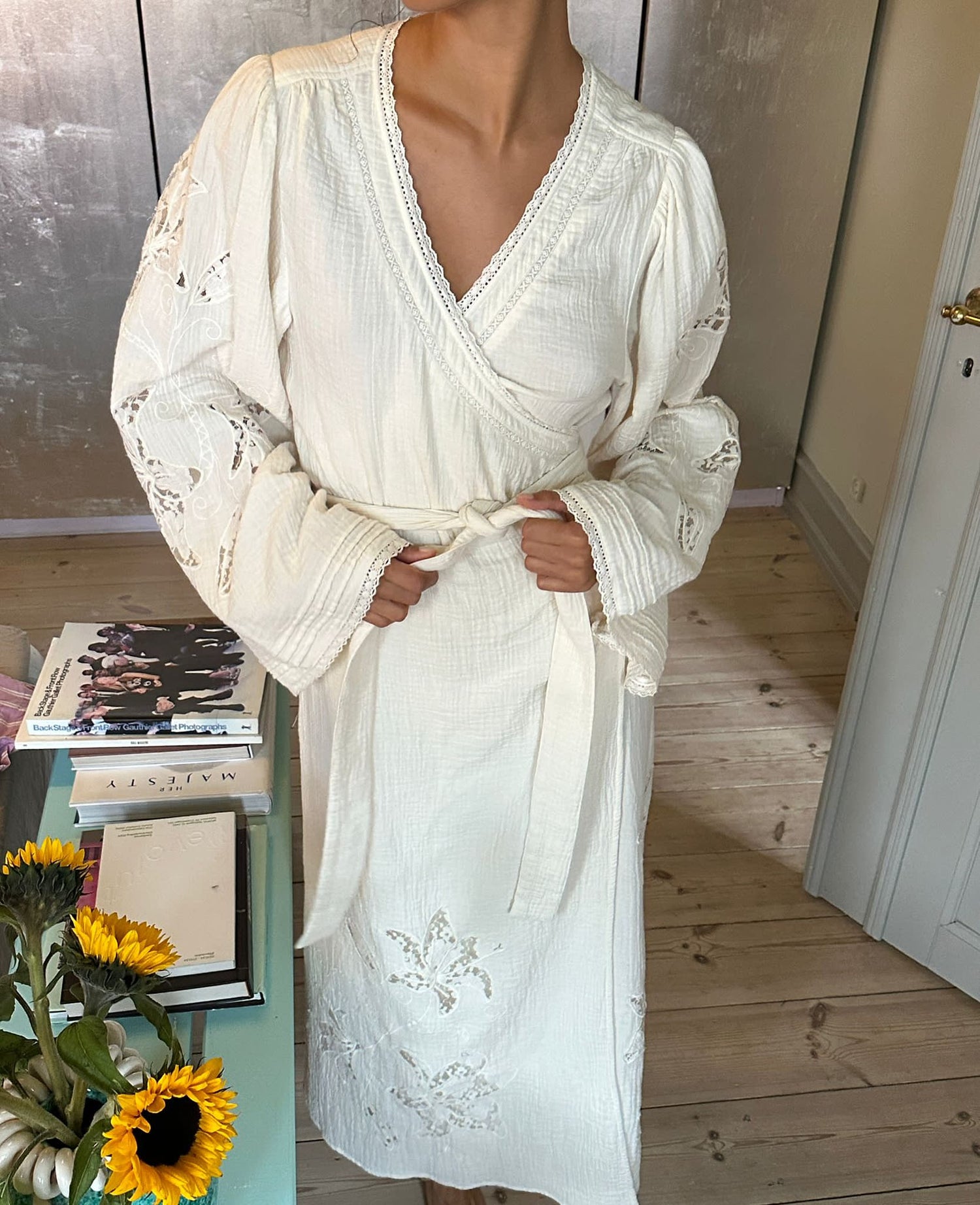 Winfrey Wrap Dress - Off White