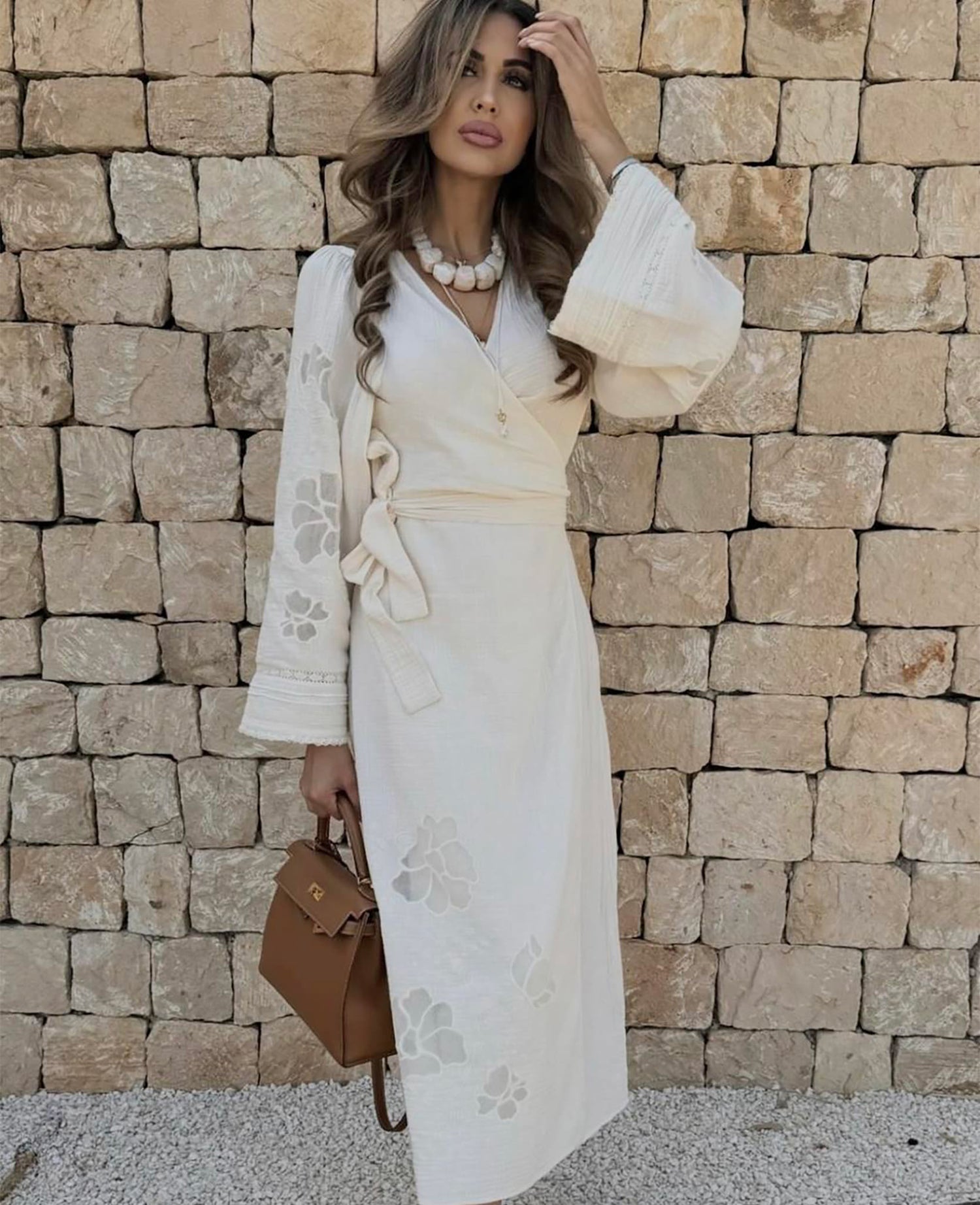 Winfrey Wrap Dress - Ecru