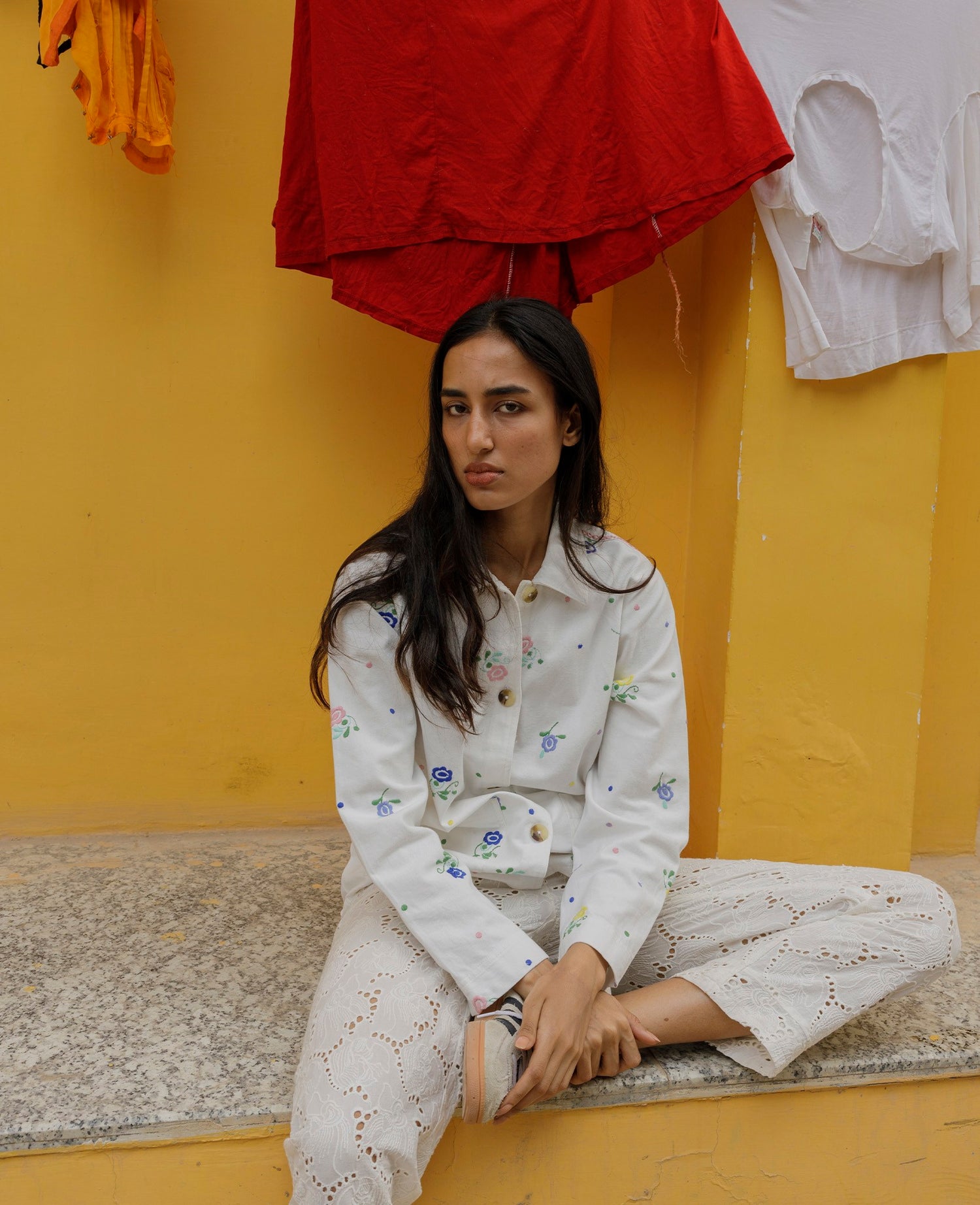 My Jacket - White Flower