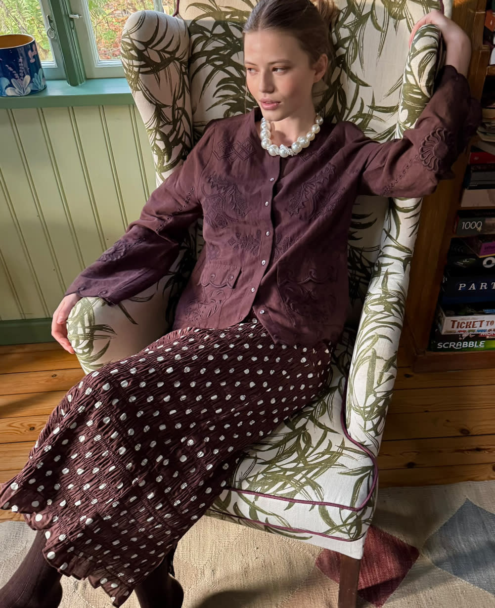 Lady Skirt - Brown Dot