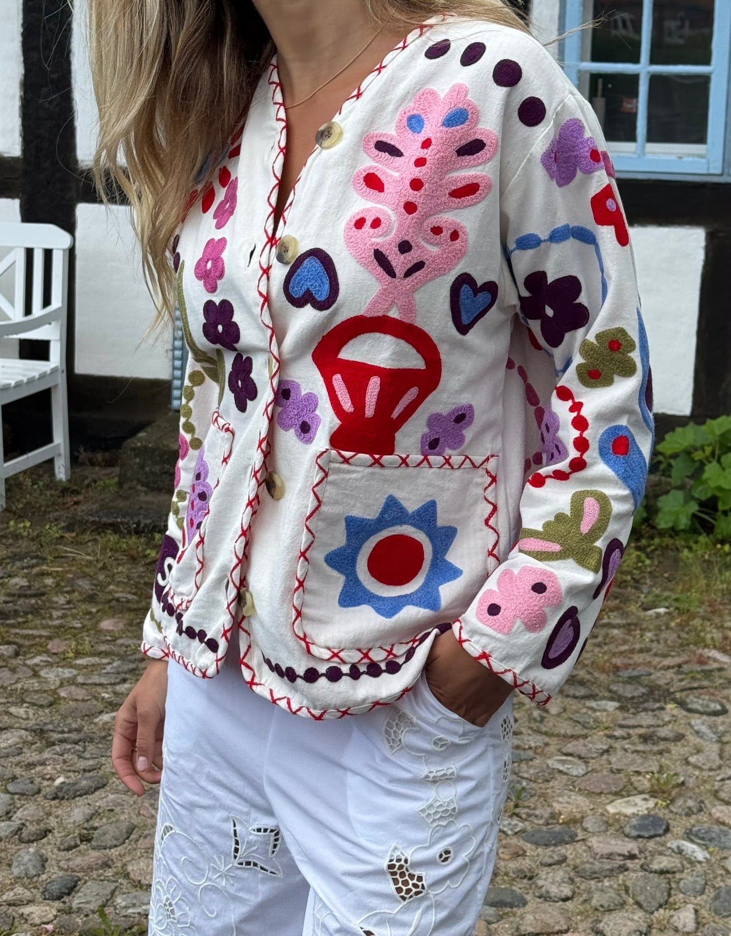 Maggie Jacket - White Multi
