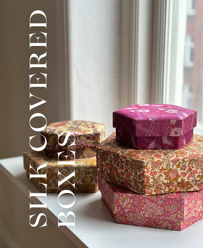 Silk Covered Boxes